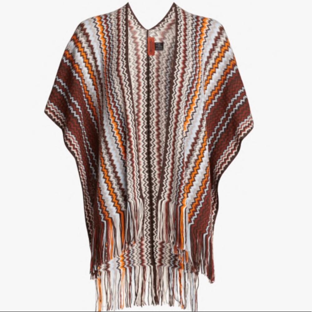 Missoni Zig Zag Fringe Cape